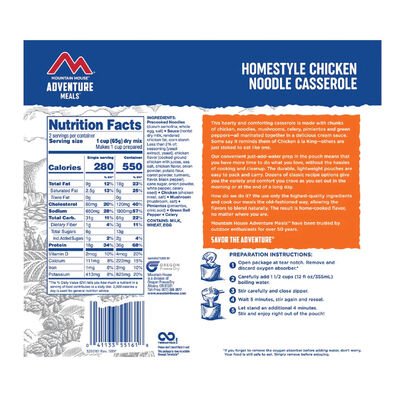 Homestyle Chicken Noodle Casserole | Mountain House Freeze Dried Food Pouch, , large